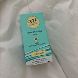 COTZ healthy sunscreen stick SPF 45 Brand new